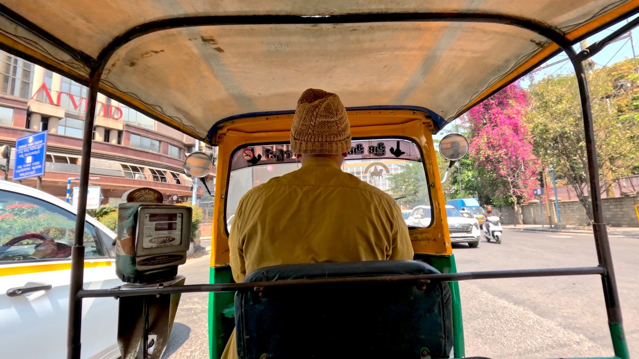 POV Auto Rickshaw Ride in Bangalore | Daytime City Streets | 4K