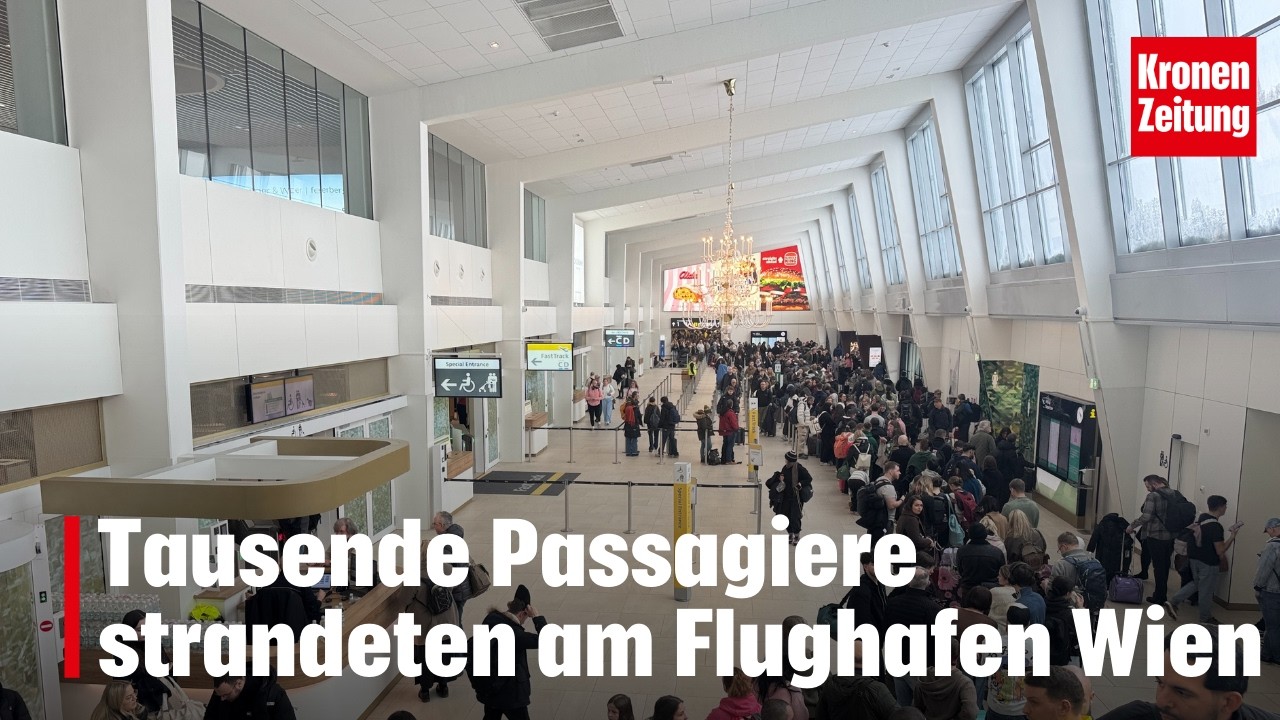 Frust statt Reiselust: Tausende Passagiere strandeten am Flughafen Wien | krone.tv NEWS