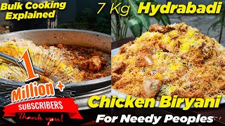 Hyderabad Chicken Biryani Bulk Cooking Explained | Easy Cooking with Jabbar bhai 😋 💕💕💕