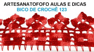 Bico em crochê DESTRO  - CROCHÊ  123  bicodecroche