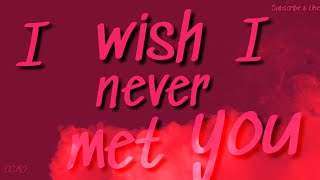 I Wish I Never Met You - Oh Wonder (LYRICS)