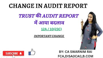 Change in Audit Report for Charitable Trust and institution u/s 10(23C) from 1.04.23. Form 10B &10BB