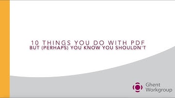 10 things you do with PDF, but shouldn