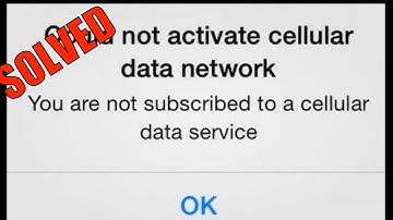 Could Not Activate Cellular Data Network On iPhone Fix