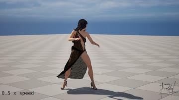 Unreal Engine 5.3 - Cloth Animation Stress Test 01