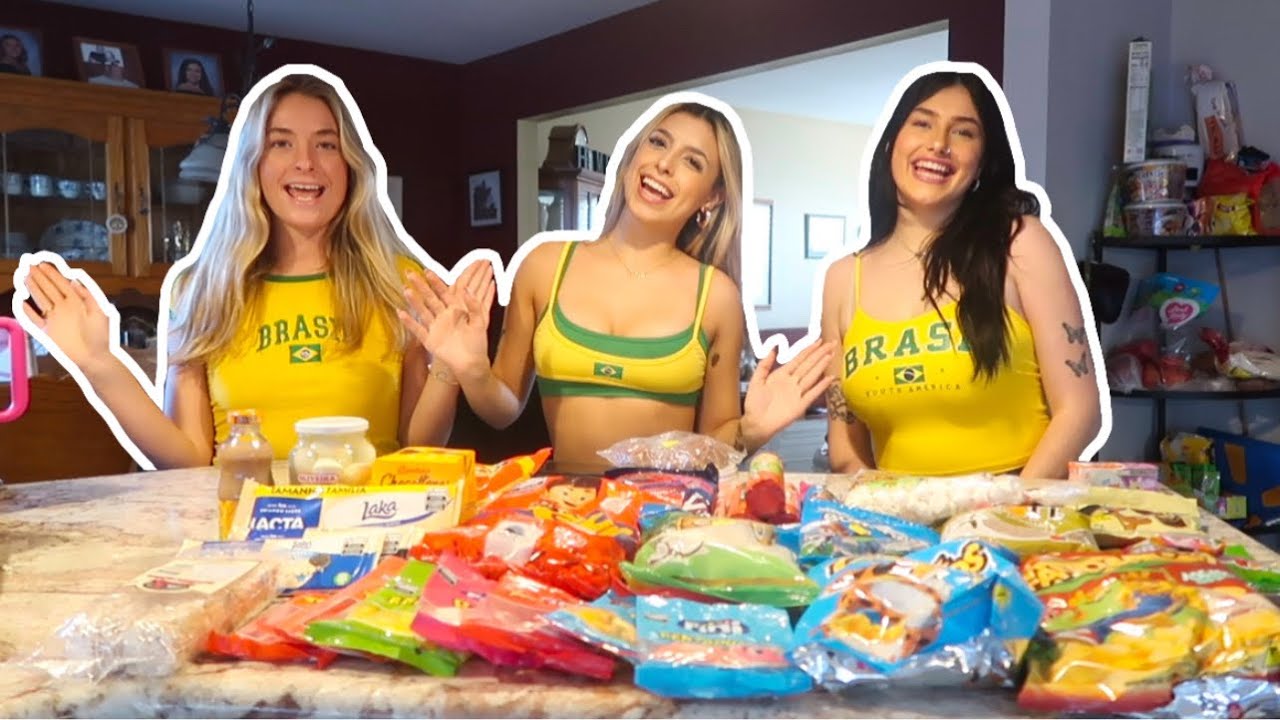 minhas AMIGAS AMERICANAS provando COMIDA BRASILEIRA