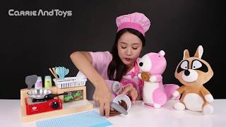 Kids Cook spaghetti cook toys play house | CarrieAndToys