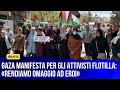 Gaza manifesta per gli attivisti Flotilla: «Rendiamo omaggio ad eroi»
