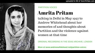 Partition Voices - Amrita Pritam