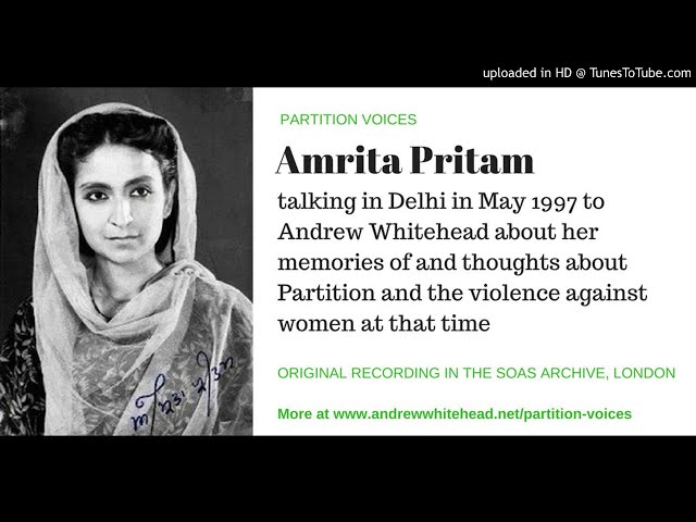 Partition Voices - Amrita Pritam class=