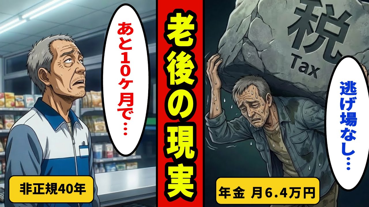 【漫画】非正規40年の末に残ったもの。年金月7万円の老後と向き合う現実。【メンタル闇ネタ】