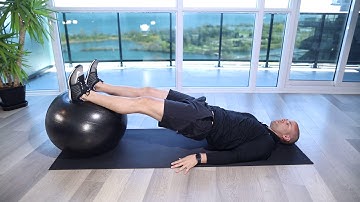 Stability Ball Bridge to Hamstring Curl
