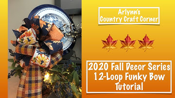 12-Loop Fall Funky Bow Tutorial