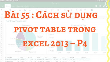 Bài 55 : Cách sử dụng pivot table trong excel 2013 – P4
