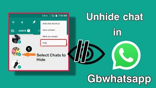 how to unhide chat on gbwhatsapp |