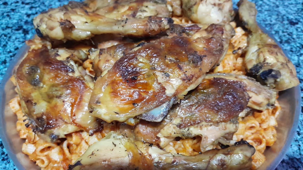 الفراخ المشويه الصحيه في الفرن بدون زيت ولا سمنه