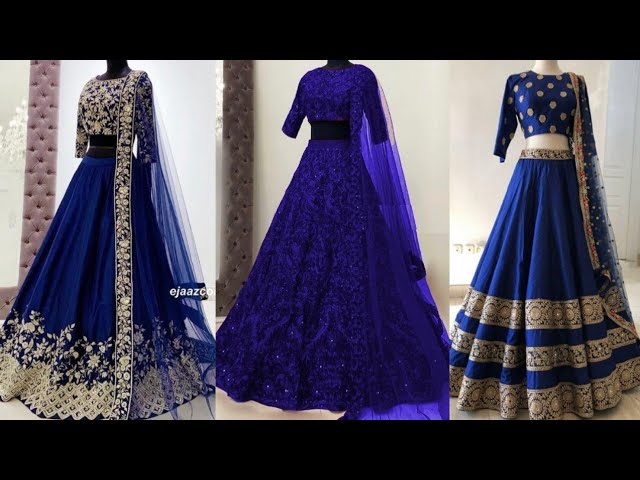 Royal blue lehenga designs/2021 party 