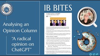 Analysing an Opinion Column: A radical opinion on ChatGPT