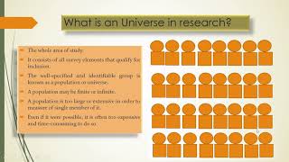 Universe and Sample in Research.