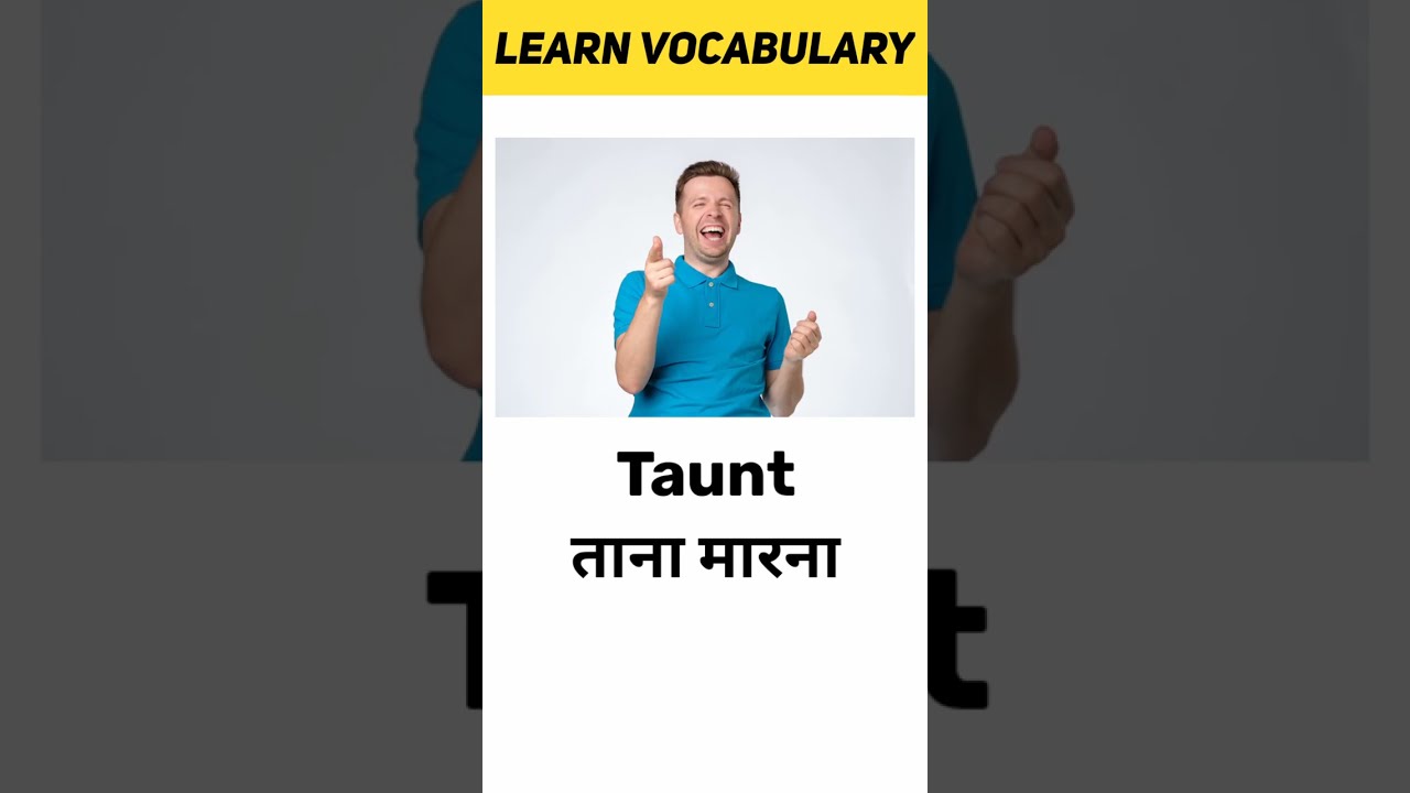 Taunt Meaning In Hindi Learn Vocabulary Shorts YouTube Taunt Meaning In Hindi Learn Vocabulary Shorts YouTube