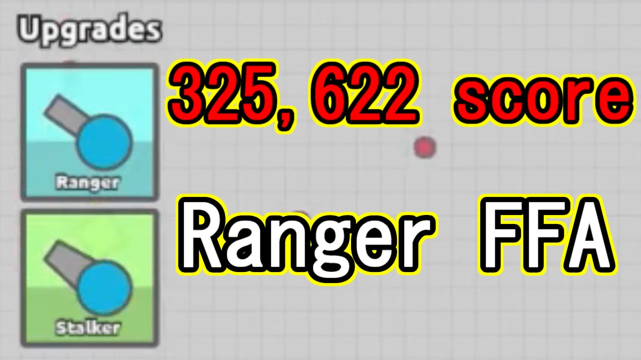 【diep.io】Ranger 325k score!! (レンジャーで32万スコア) 【FFA】 - YouTube