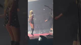Billie Eilish performing All I Wanted on stage with Hayley Williams during Paramore concert show