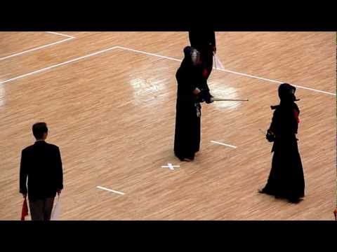 2012関東学生剣道選手権　準々決勝 國士舘 菅野 vs 筑波 佐伯
