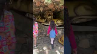 Lion Statue Roars Unexpectedly, Scaring Little Girl