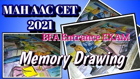 BFA Entrance exam 2021 Memory Drawing in water Color // memory drawing in coloring