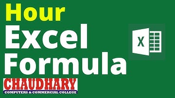 Hour Function | Hour Formula | Excel Tips | Excel Tips | Chaudhary Computers Rajpura