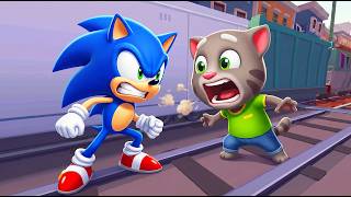 Talking Tom Gold Run VS Sonic The Hedgehog Subway Surfers Mod Run, Subway Surfers Game Update screenshot 4