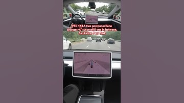 FSD 12.3.6 two postponed lane changes w/ successful one in between. Sanitation Dept Test #teslafsd