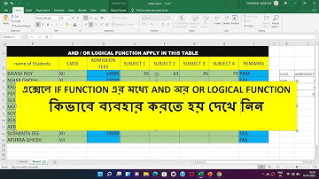 এক্সেলে  IF FUNCTION এর মধ্যে  AND \ OR কিভাবে ব্যবহার করতে হয় ?  || IF AND OR Formula in Excel
