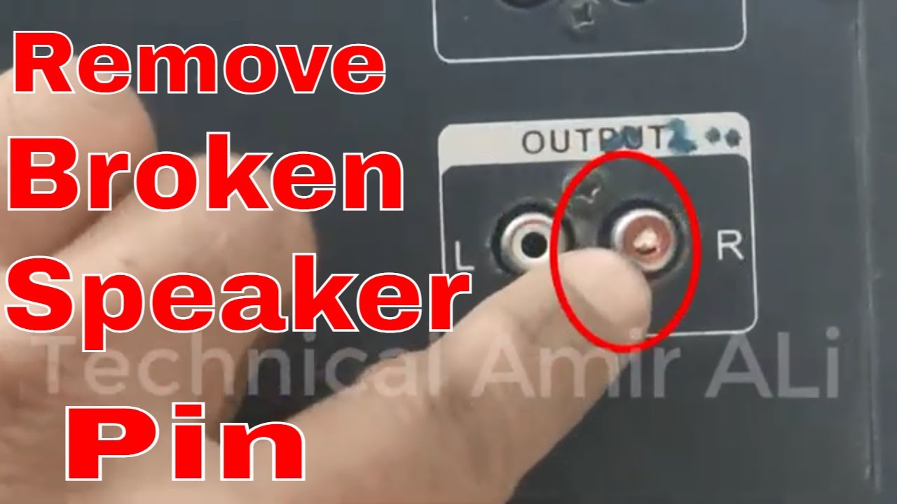 How to remove broken speaker pin How to repair a broken speaker pin