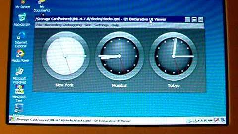 Qt 4.7.0 beta QML declarative examples on FriendlyARM Mini 2440 Development Board