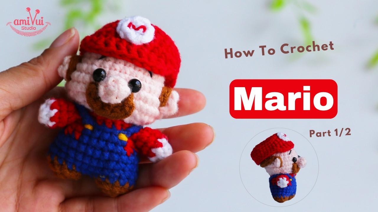 #518 | Mario Keychain Amigurumi (1/2) | How to Crochet a Character | @AmivuiStudio