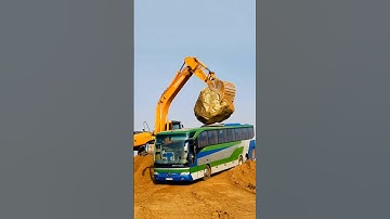 Hitachi trying to destroy bus #trending #shortsfeed #viral #shorts #viralvideo #video #reels #new