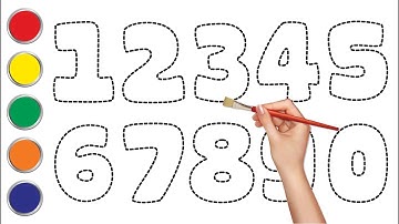 Learn Numbers l Follow the dots and write color numbers with a marker pen l 1-0 l Write Numbers
