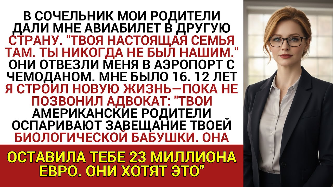 В СОЧЕЛЬНИК МОИ РОДИТЕЛИ ДАЛИ МНЕ АВИАБИЛЕТ В ДРУГУЮ СТРАНУ. 