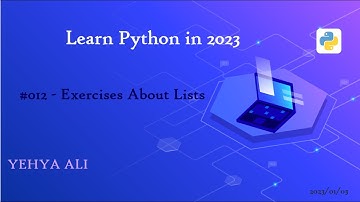 Learn Python in Arabic #12 | Exercises About Lists