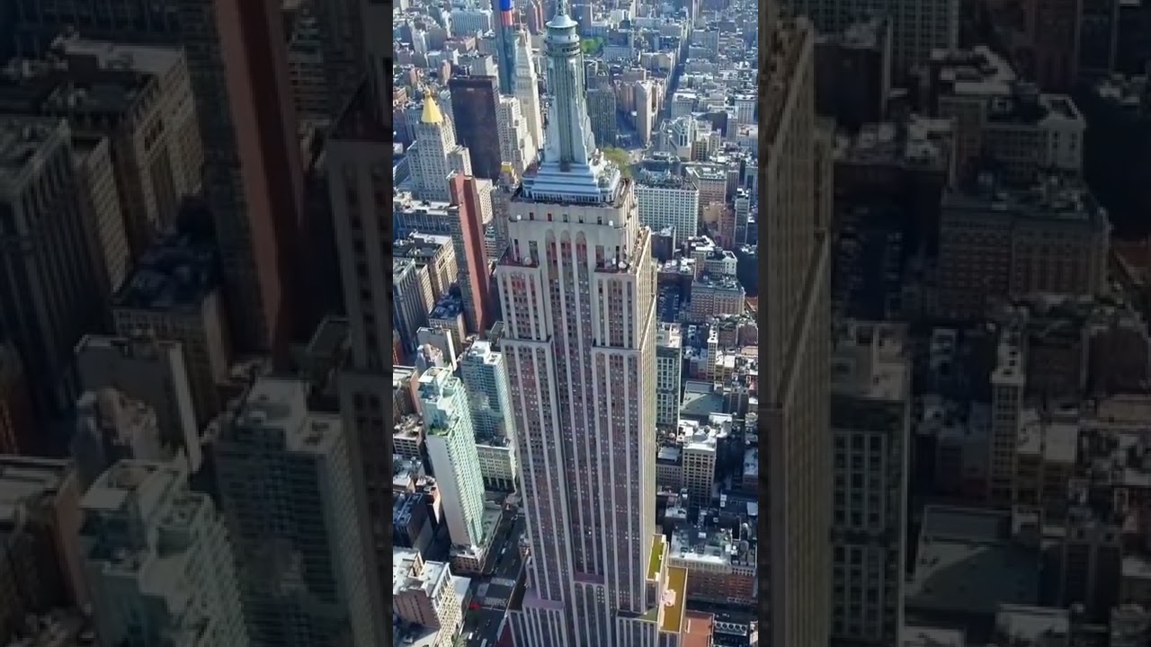 FABULOUS DRONE SHOT OF EMPIRE STATE BUILDING (NEW YORK CITY)