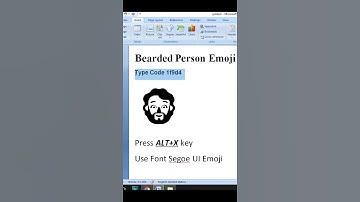 Bearded Person Emoji in Ms Word  #computerthecourse #code #shorts #viral #reels
