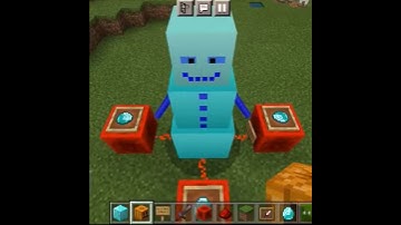 HOW TO MAKE DIAMOND GOLEM IN MINECRAFT #short #shorts #roadto5k