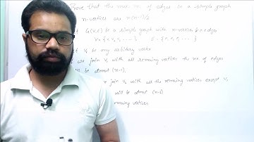 Theorem - Maximum Number of Edges in Simple Graph is n(n-1)/2 | By :- Harendra Sharma