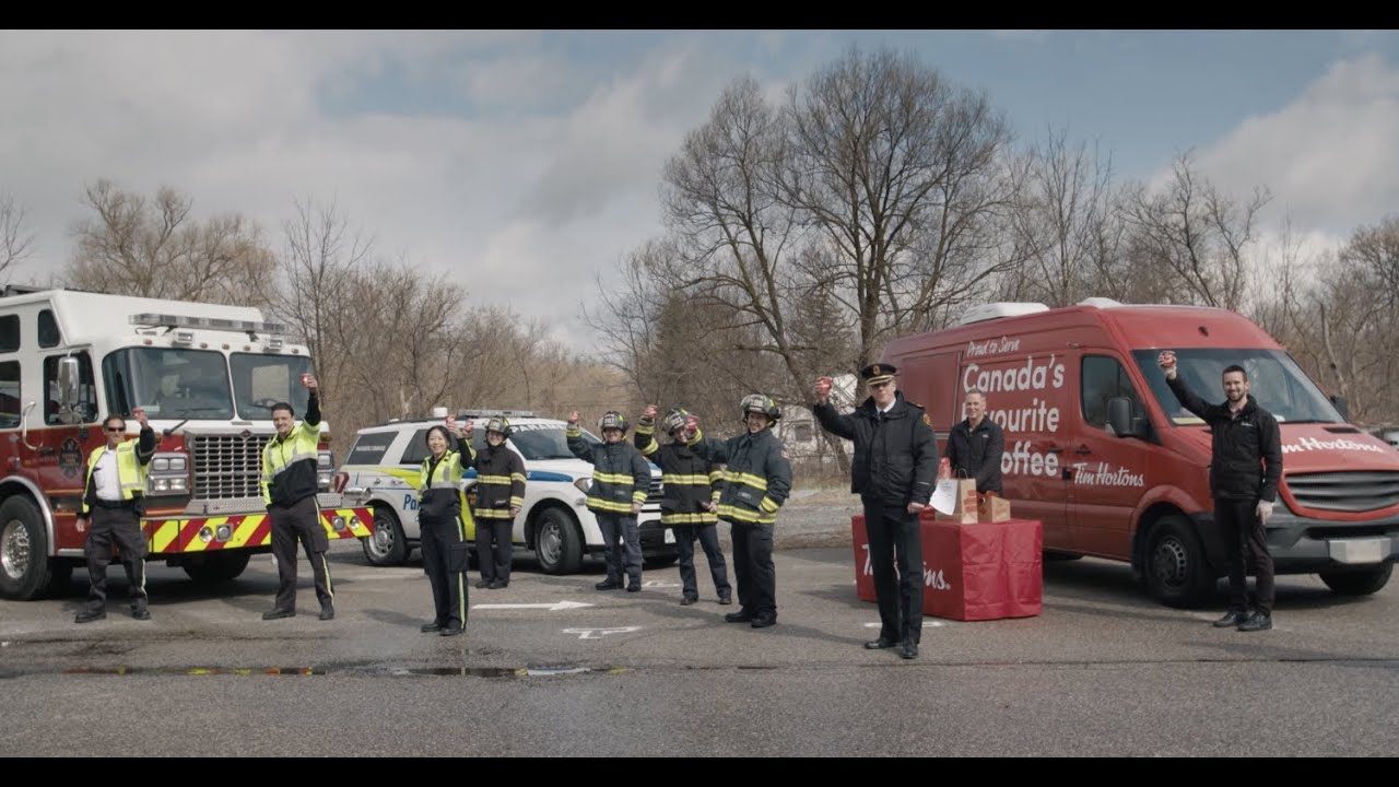 Thank You Frontliners | Tim Hortons - Our trucks are still out serving those who serve our communities. Thank you to those working hard to keep Canada safe.
