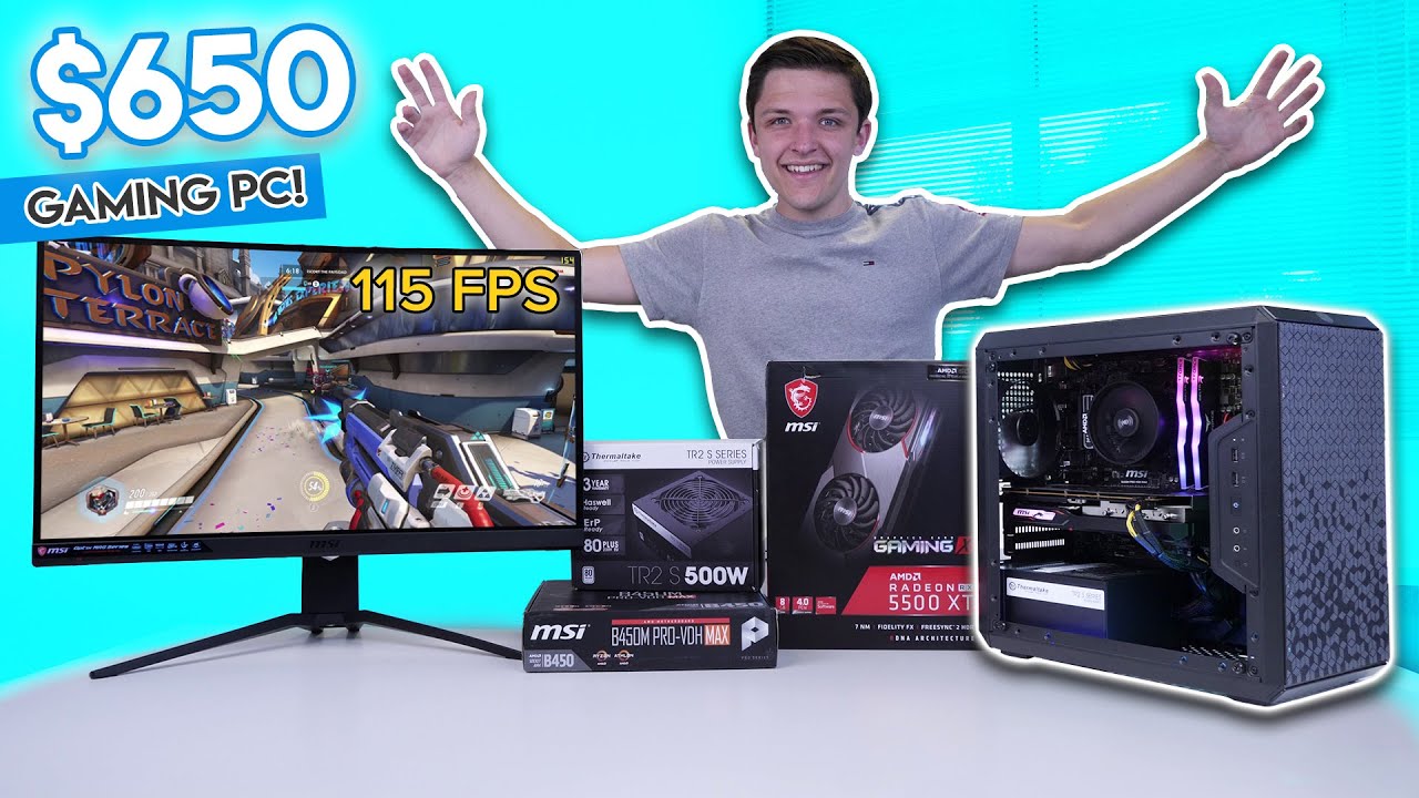 Epic $650 Gaming PC Build 2020! [Ryzen 3 3100 & RX5500 XT w 