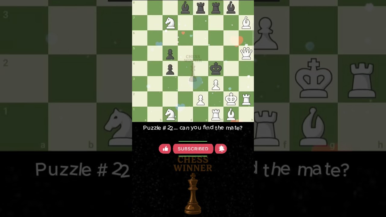 Find the Mate in 2  (Puzzle #22) ♟️🧐🔥 | Chess Winner 