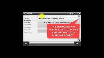 STARTING NEW JOB TRIMBLE PIPELINE MODULE