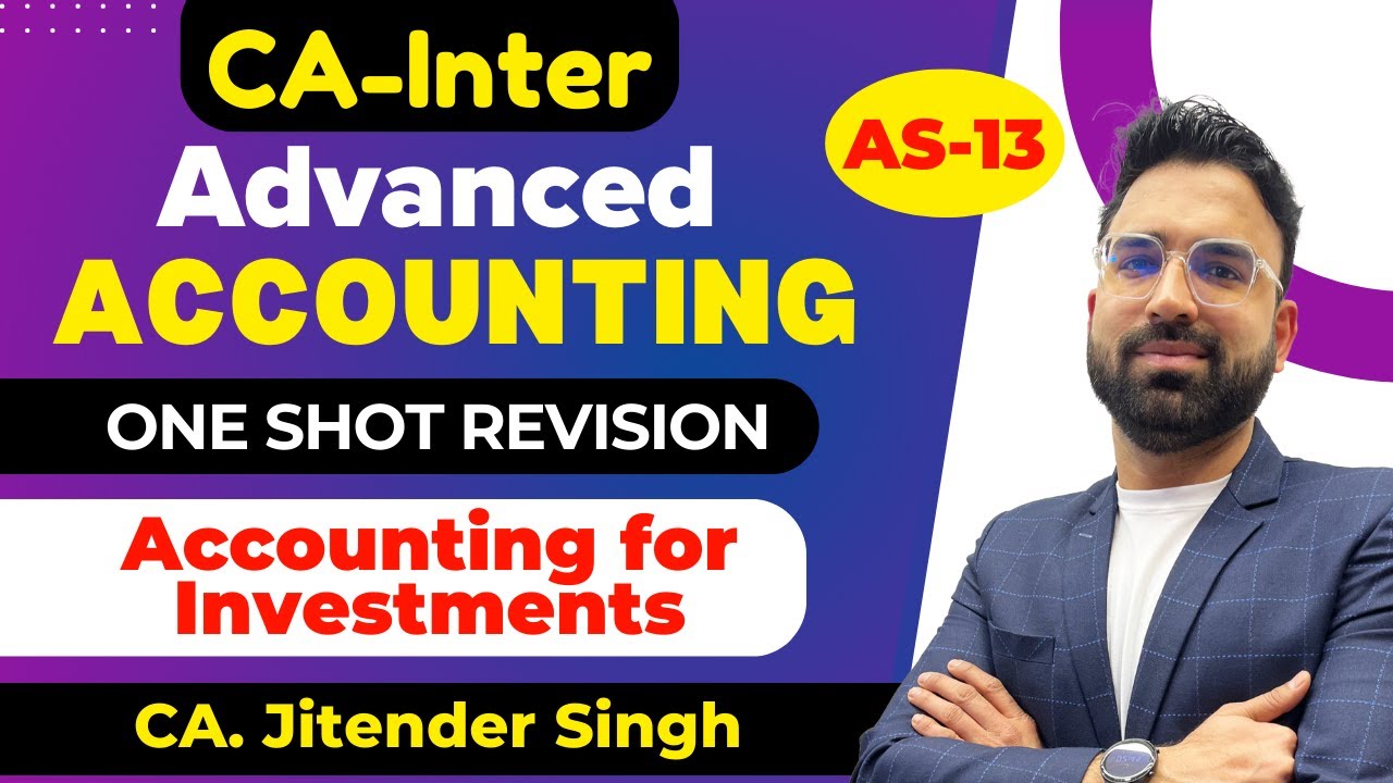 AS 13 II Accounting For Investments II CA Inter II Adv Accounting II ...