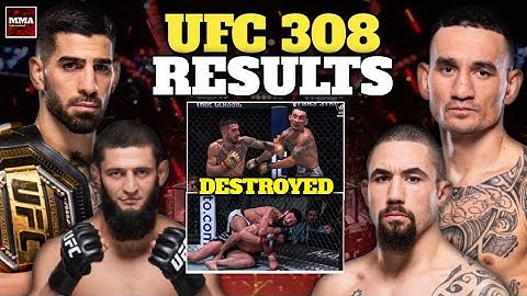 UFC 308 Results: Ilia Topuria Knockout Max Holloway | Khamzat Chimaev Submit Robert Whitaker